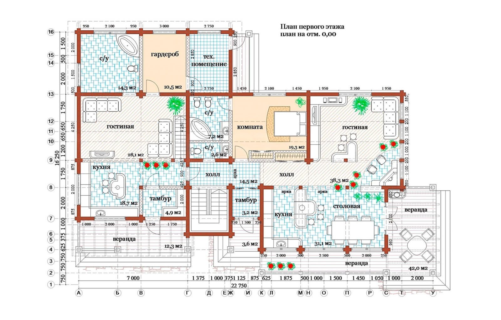 План 1 этажа